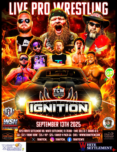 Trinity Championship Wrestling Ignition – September 13 ~ Full Flyer 386×500